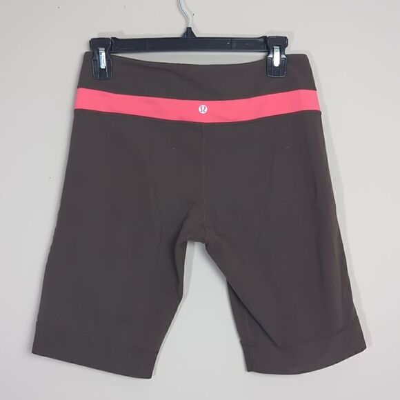 Lululemon Y2K brown pink biker shorts size small mid rise - Picture 5 of 6